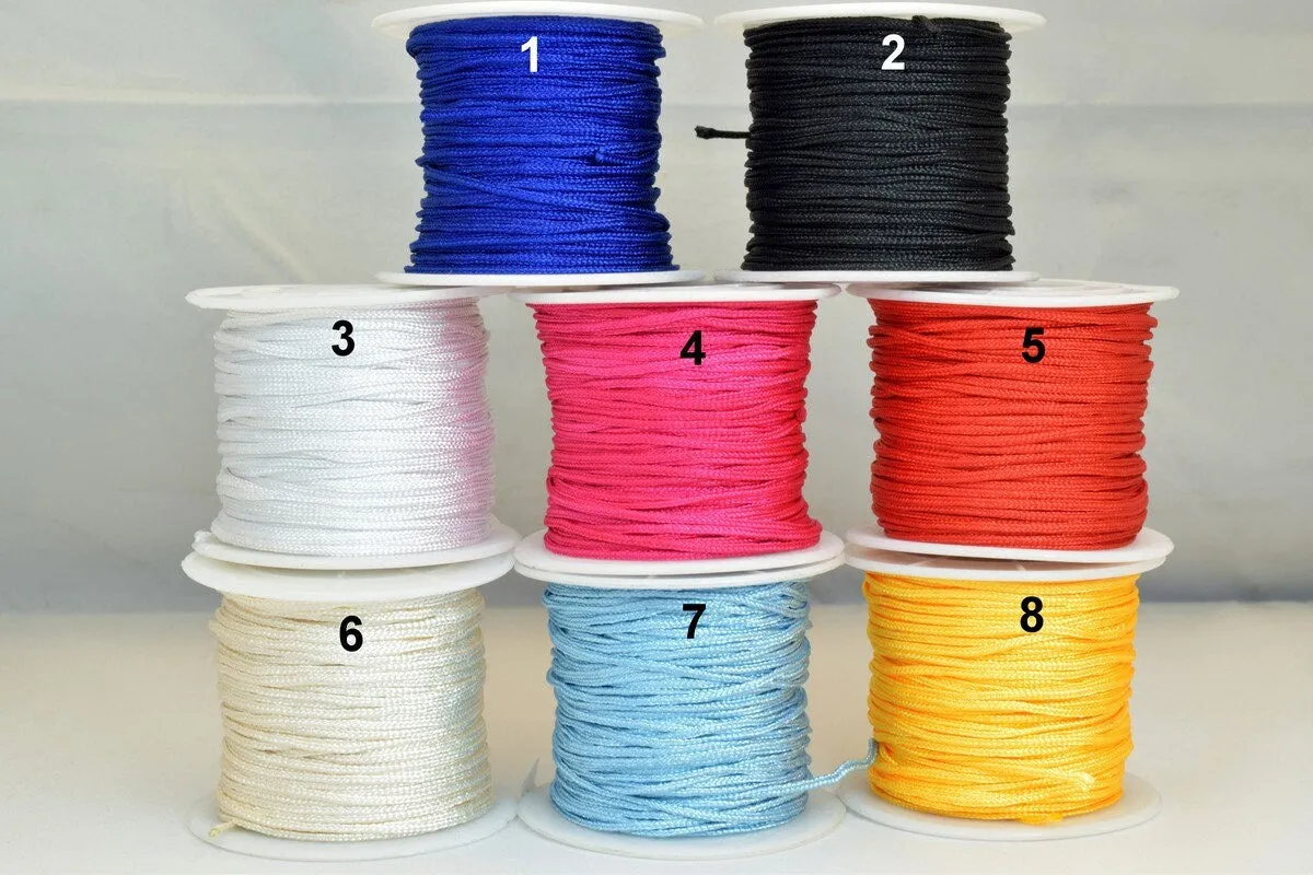 1.5mm Knot Nylon Cord Shamballa Macrame Beading Kumihimo String 30 Meters Cord Knot Shamballa Macrame Bead Beading Size 1.5mm Thread Cord