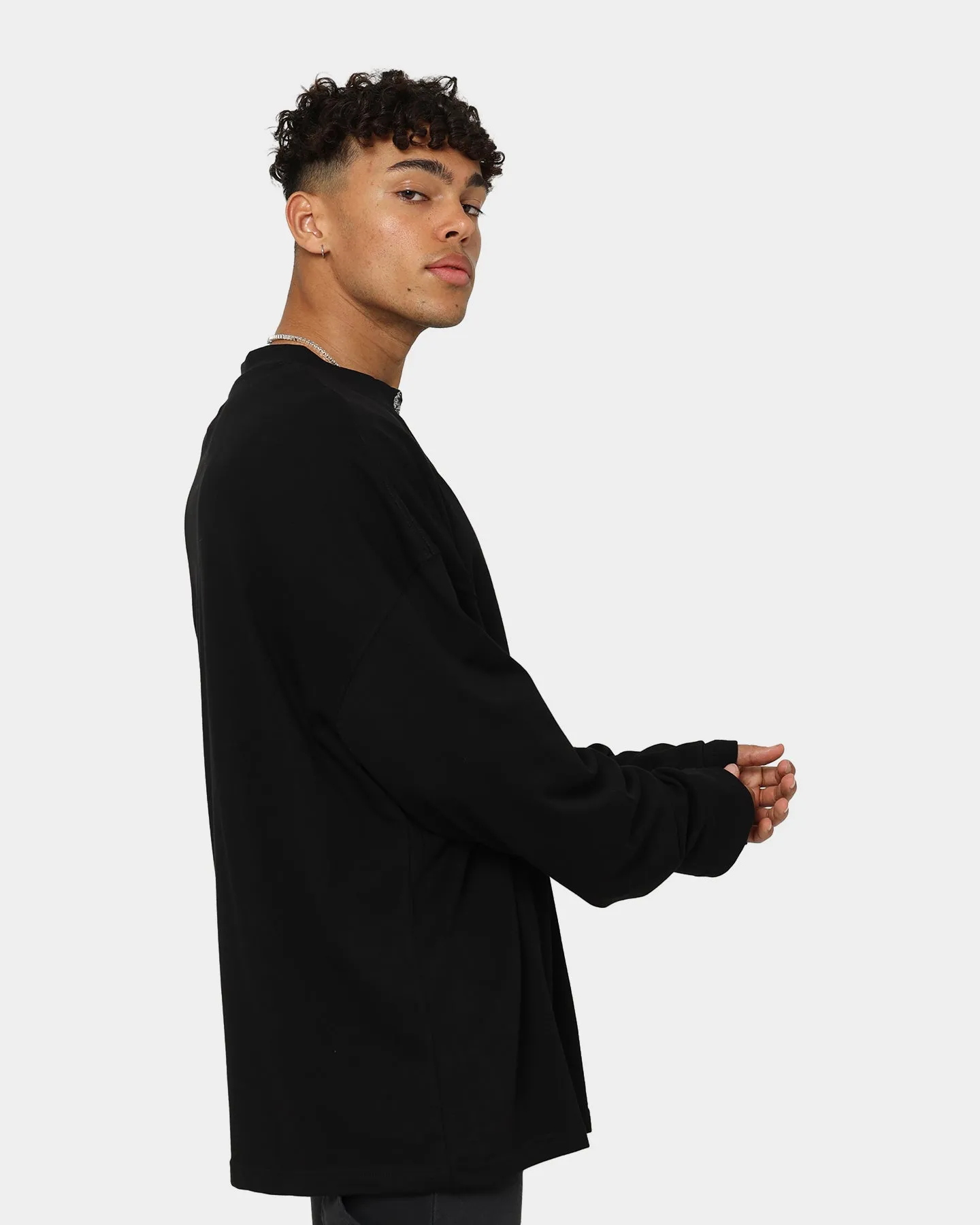 404 High Neck Long Sleeve T-Shirt Black