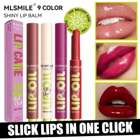 9-Color Shiny Lip Balm Set - Long-Lasting Waterproof Lip Gloss