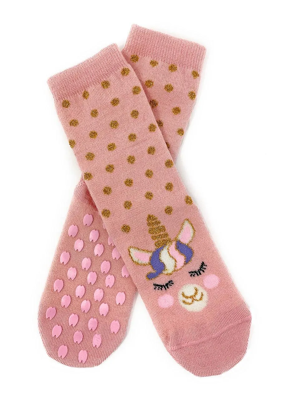 Alpacacorn Princess Non-Skid Socks