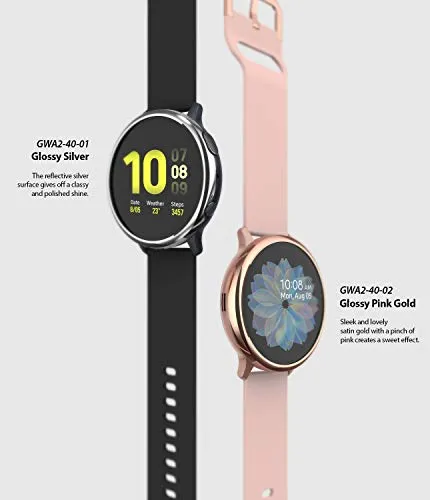 Bezel Styling Cover for Galaxy Watch Active 2 40mm (2019) - Glossy Rose gold (GW-A2-40-02) [Stainless Steel]