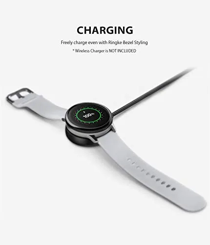 Bezel Styling Cover for Galaxy Watch Active (2019) - Glossy Black [Stainless Steel]