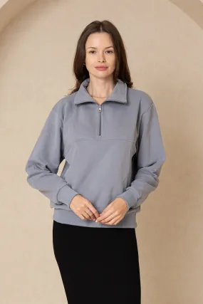 Blue Half Zip Sweatshirt