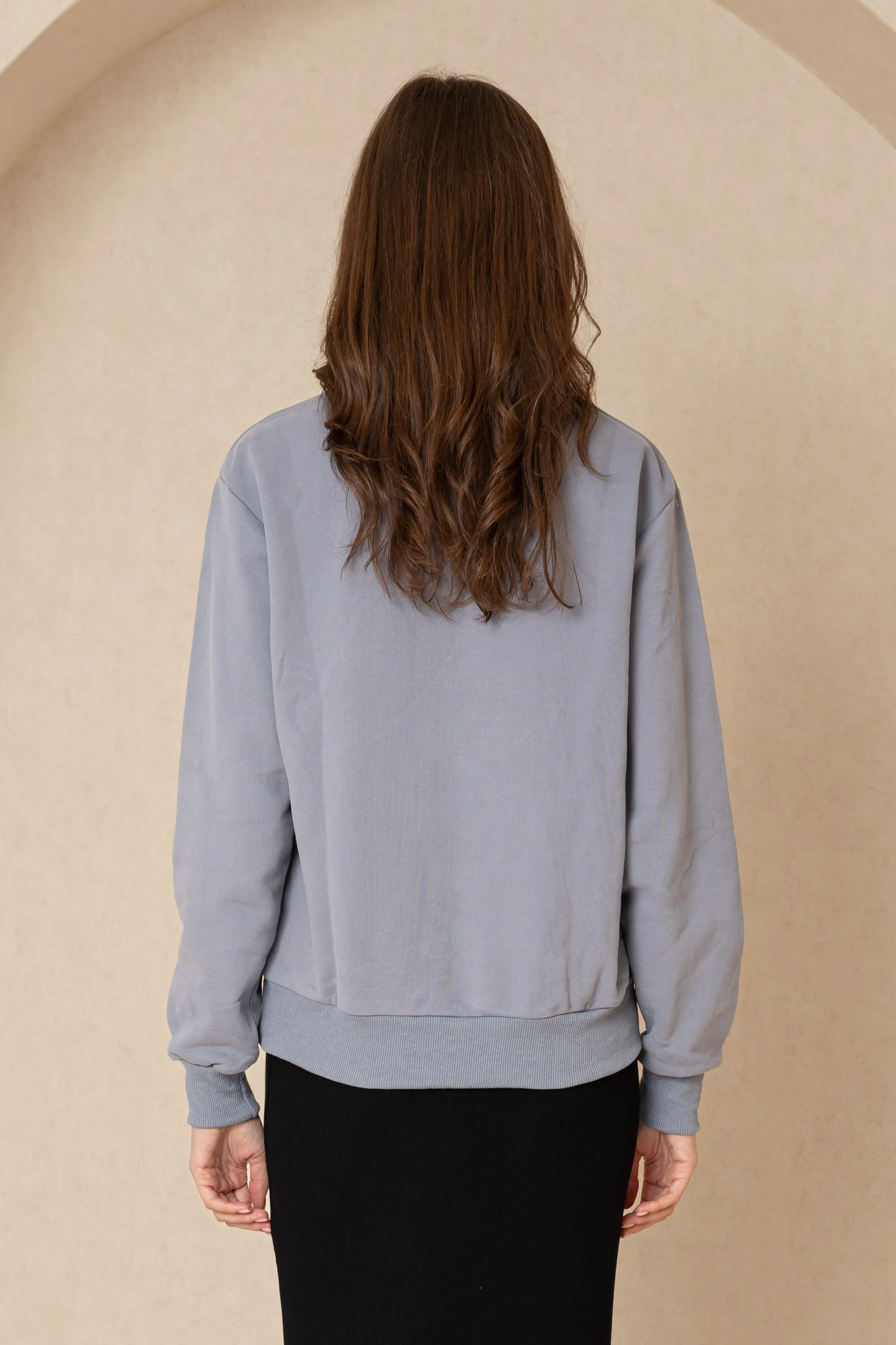 Blue Half Zip Sweatshirt