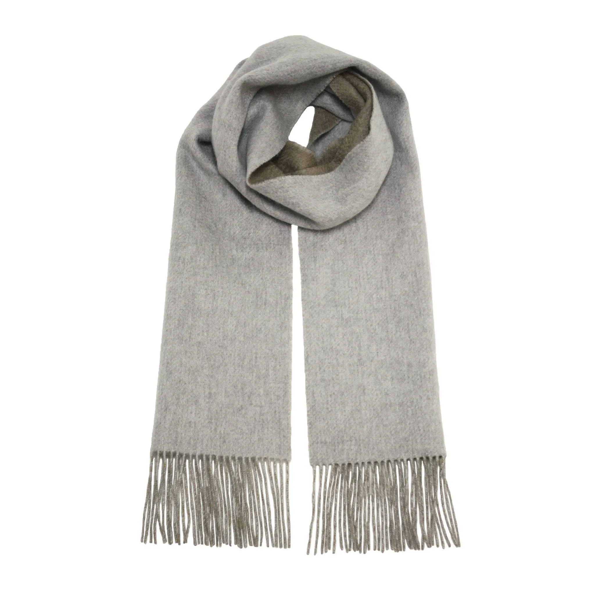 Camel Silver Cashmere Woven Double Face Scarf