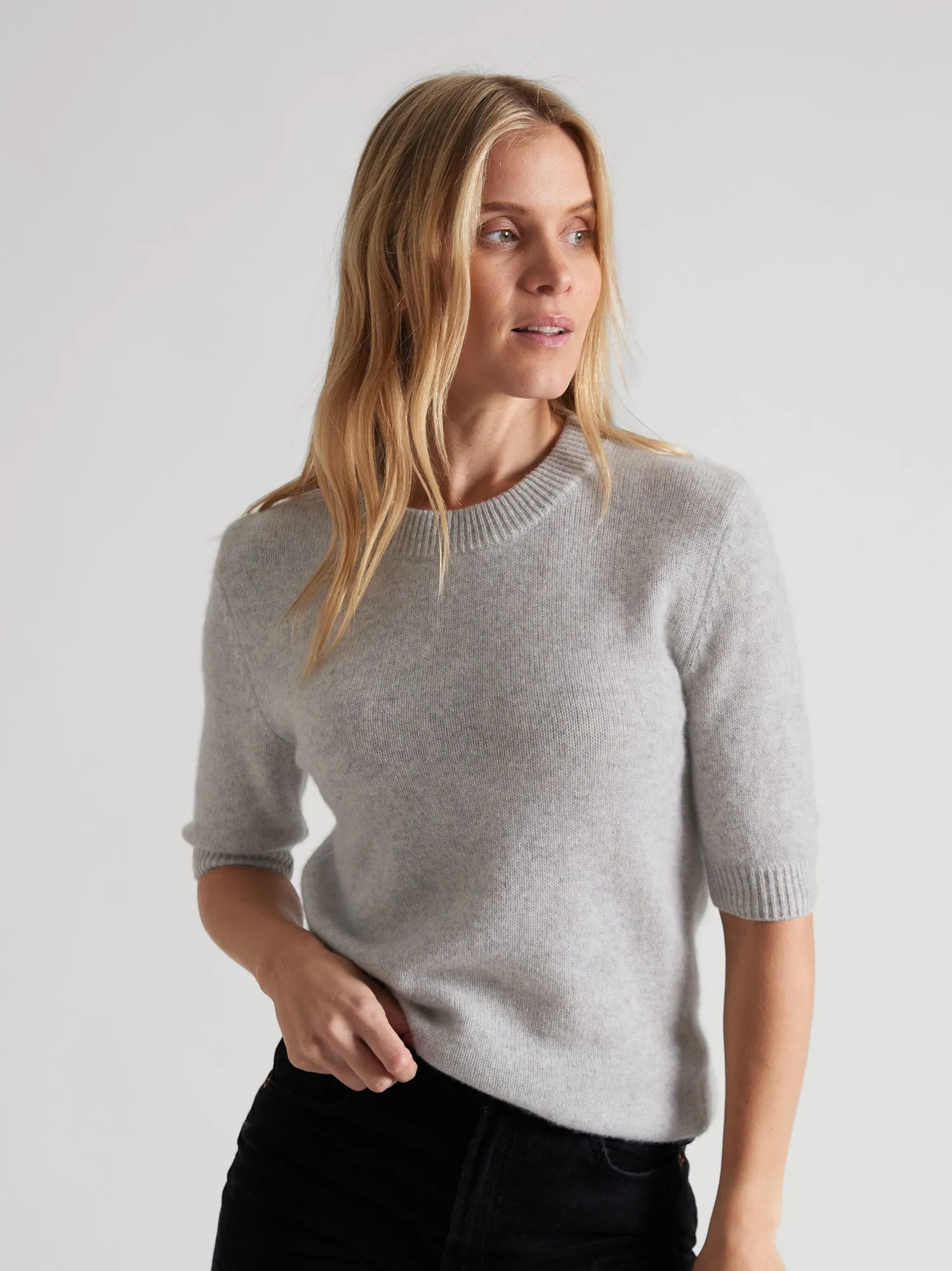 Cashmere sweater  "Sofia sweater" - light grey