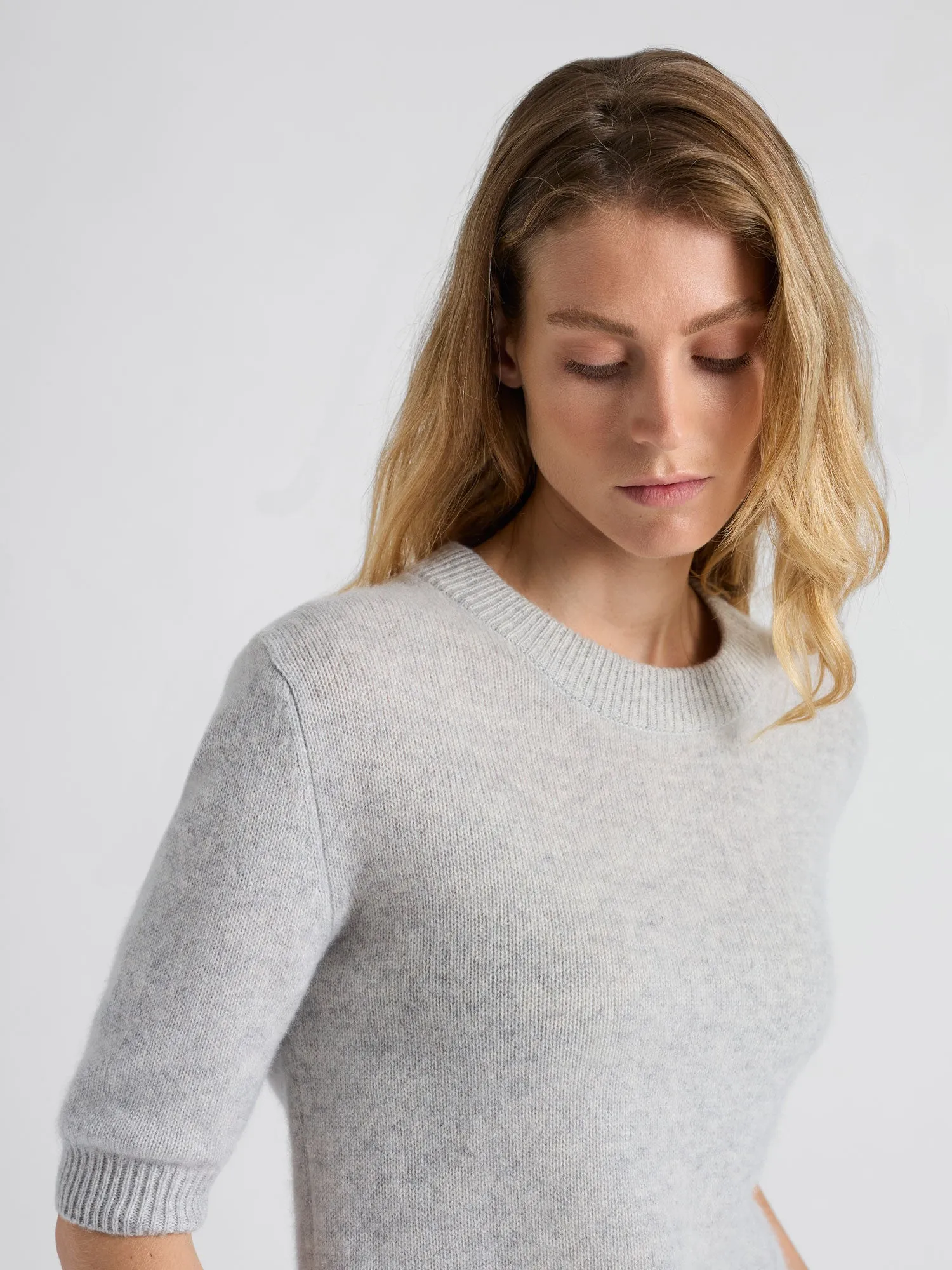 Cashmere sweater  "Sofia sweater" - light grey