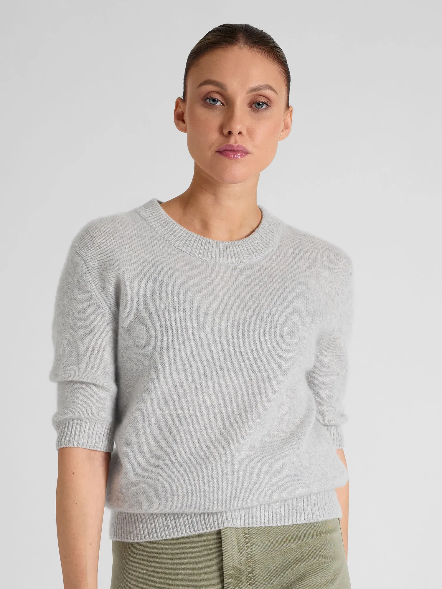 Cashmere sweater  "Sofia sweater" - light grey