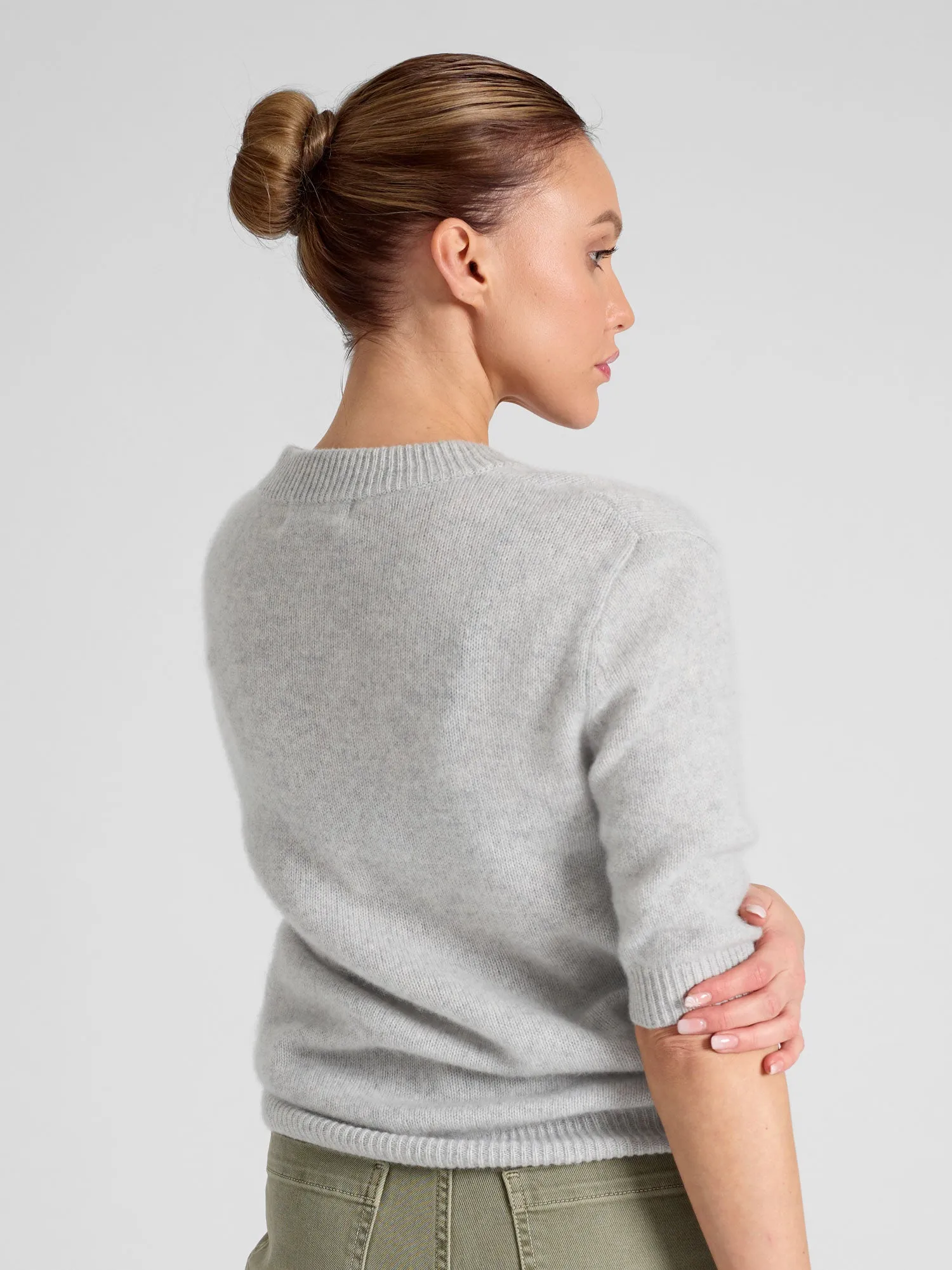 Cashmere sweater  "Sofia sweater" - light grey