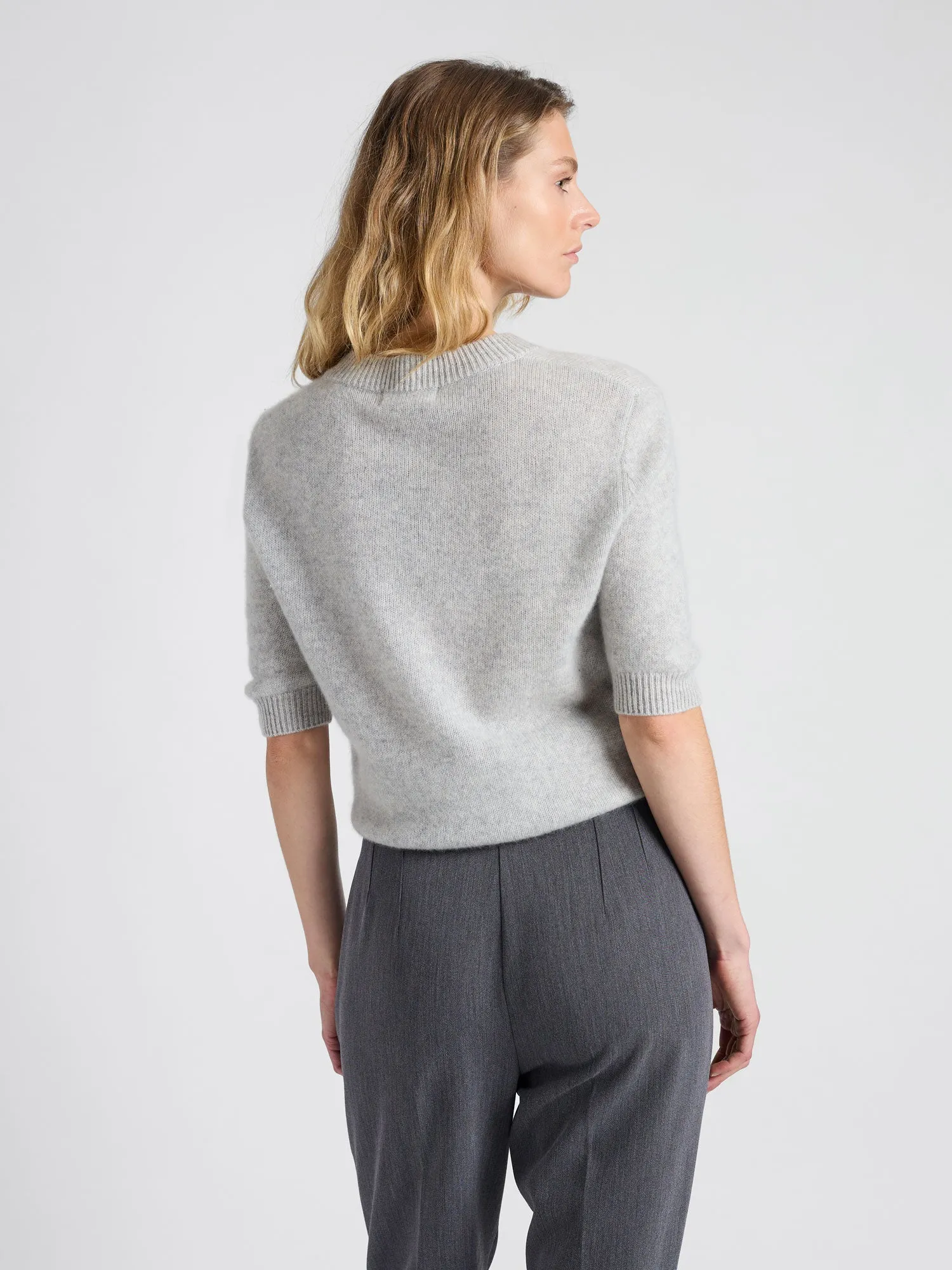 Cashmere sweater  "Sofia sweater" - light grey