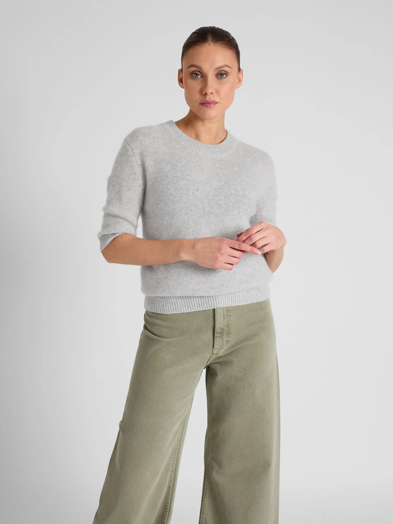 Cashmere sweater  "Sofia sweater" - light grey