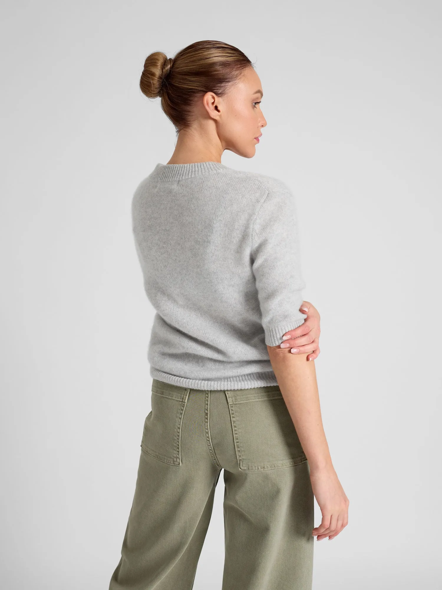 Cashmere sweater  "Sofia sweater" - light grey