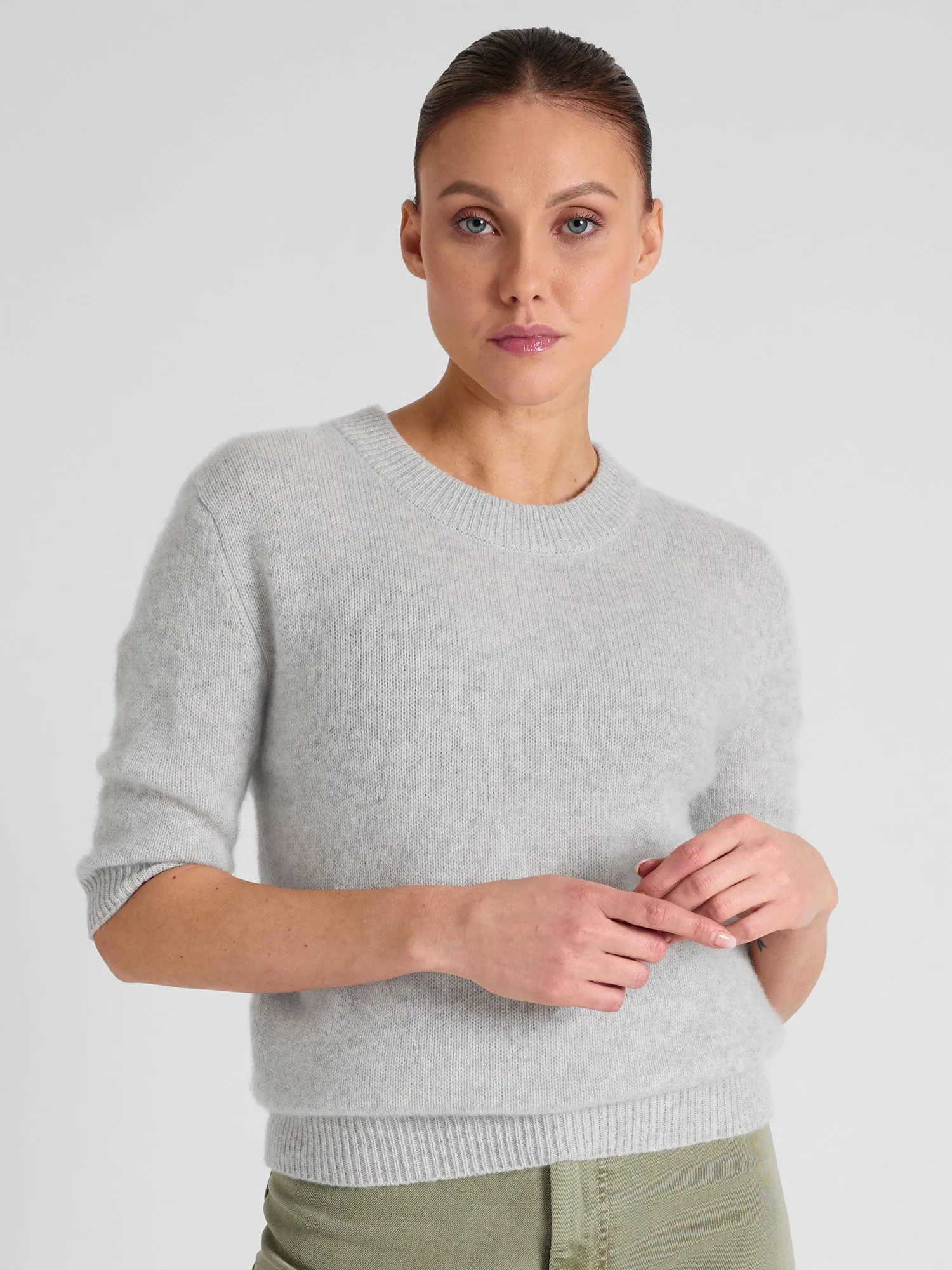 Cashmere sweater  "Sofia sweater" - light grey