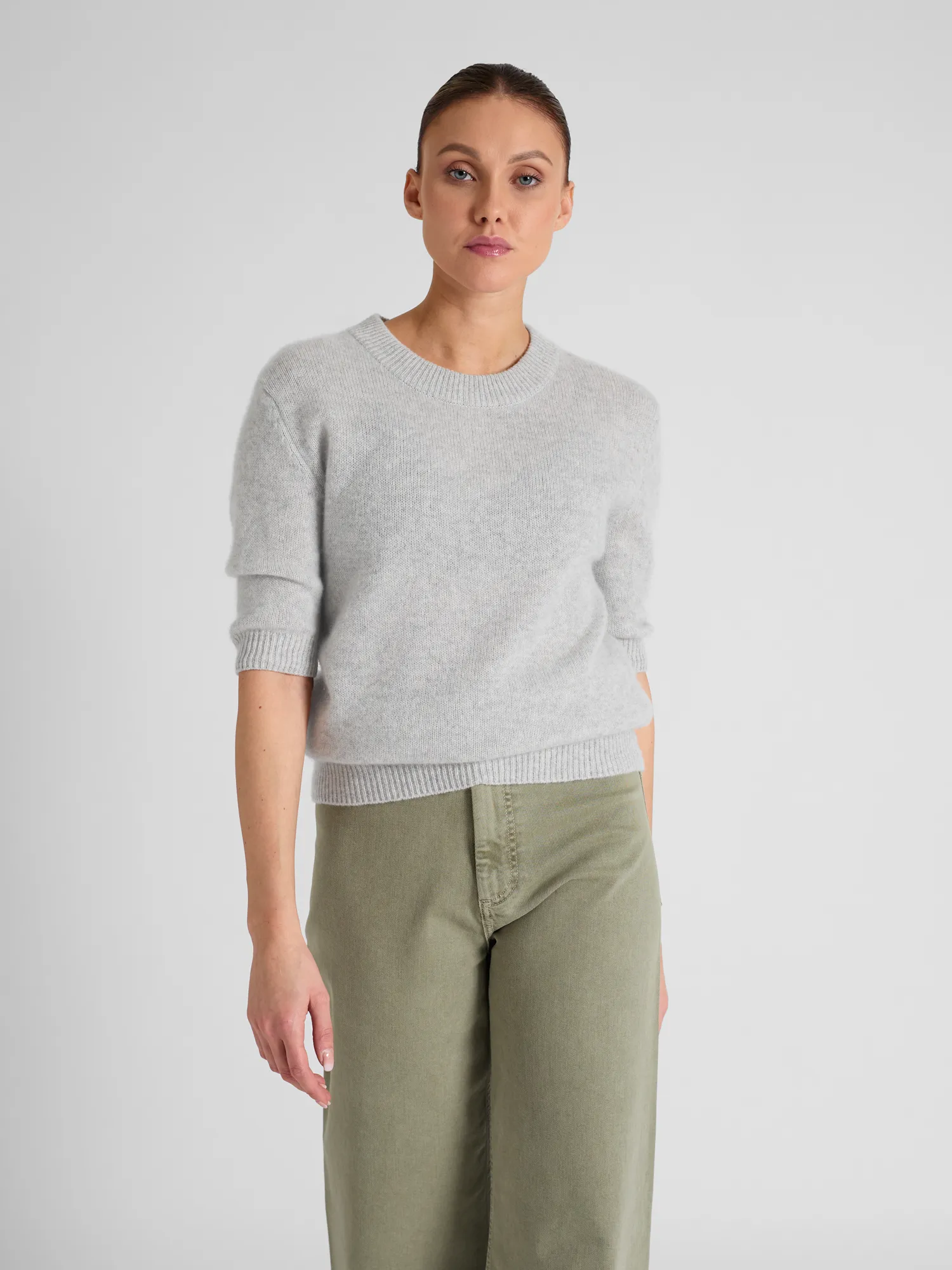 Cashmere sweater  "Sofia sweater" - light grey