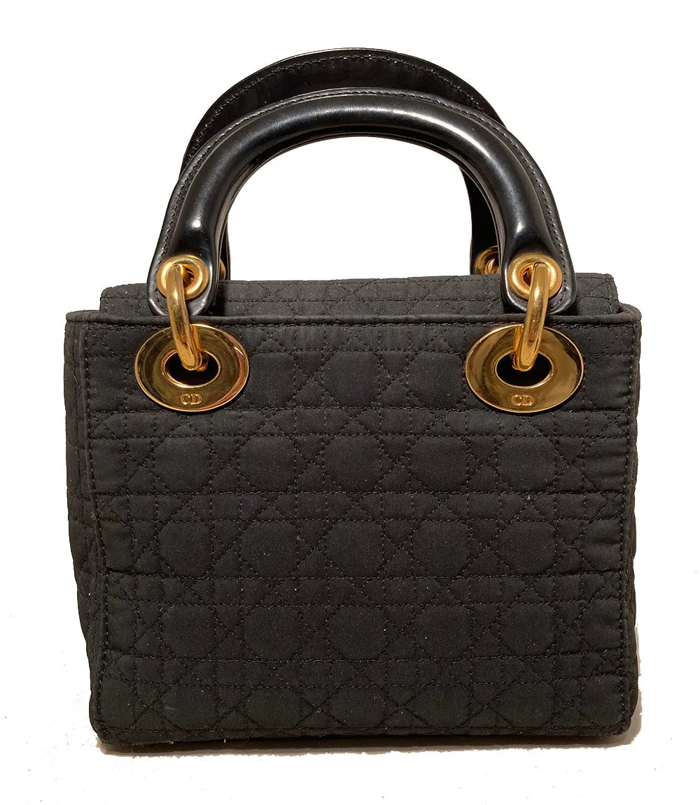 Christian Dior Black Nylon Mini Lady Dior Bag