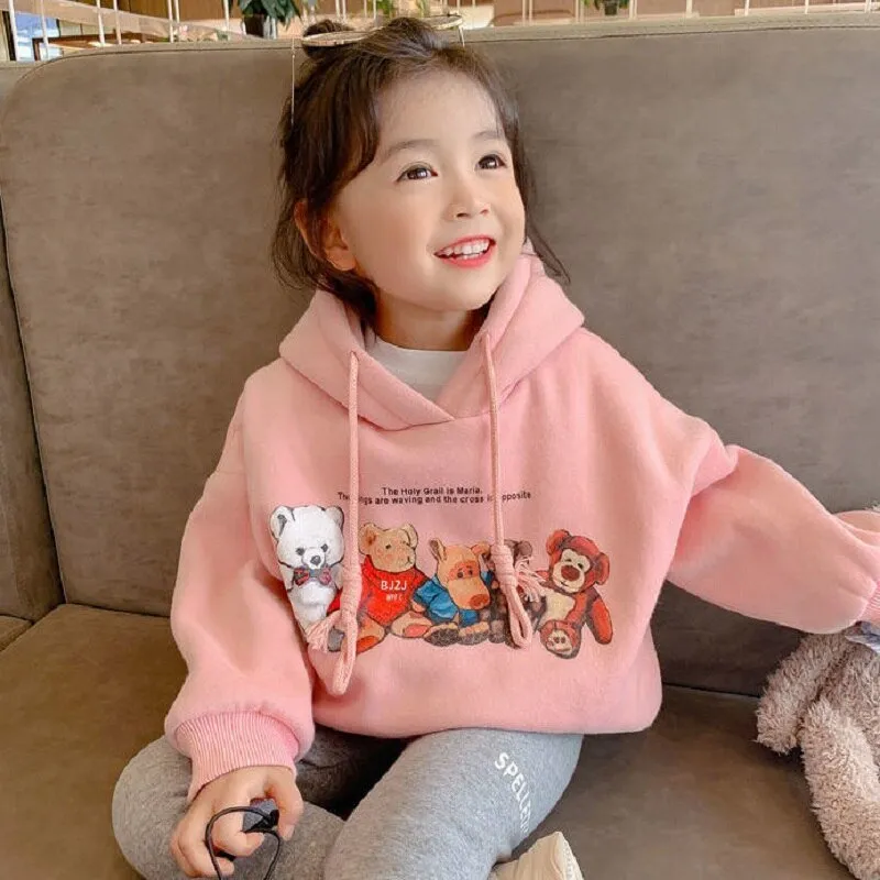 Cozy Cartoon Fleece Lined Hoodie