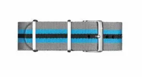 Davosa Nylon Strap Grey Blue Black 22mm 169.498.40