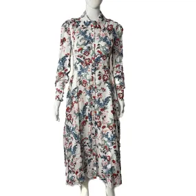 Erdem - New w/ Tags - Josianne Bird Blossom Linen Shirt-UK 6- US 2 - Dress