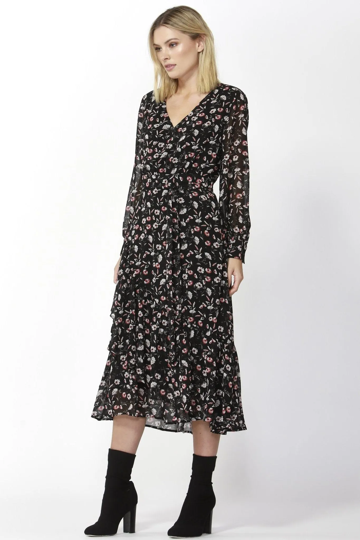 Fate   Becker Nolita Wrap Dress in Floral Print