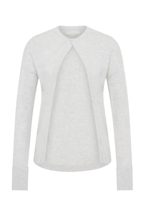 Frederikke Cashmere Cardigan Grey Marle