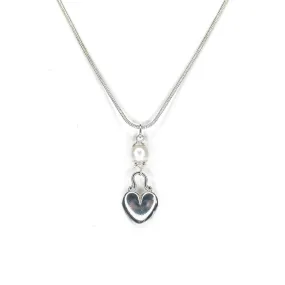 Heart & Pearl Drop Pendant