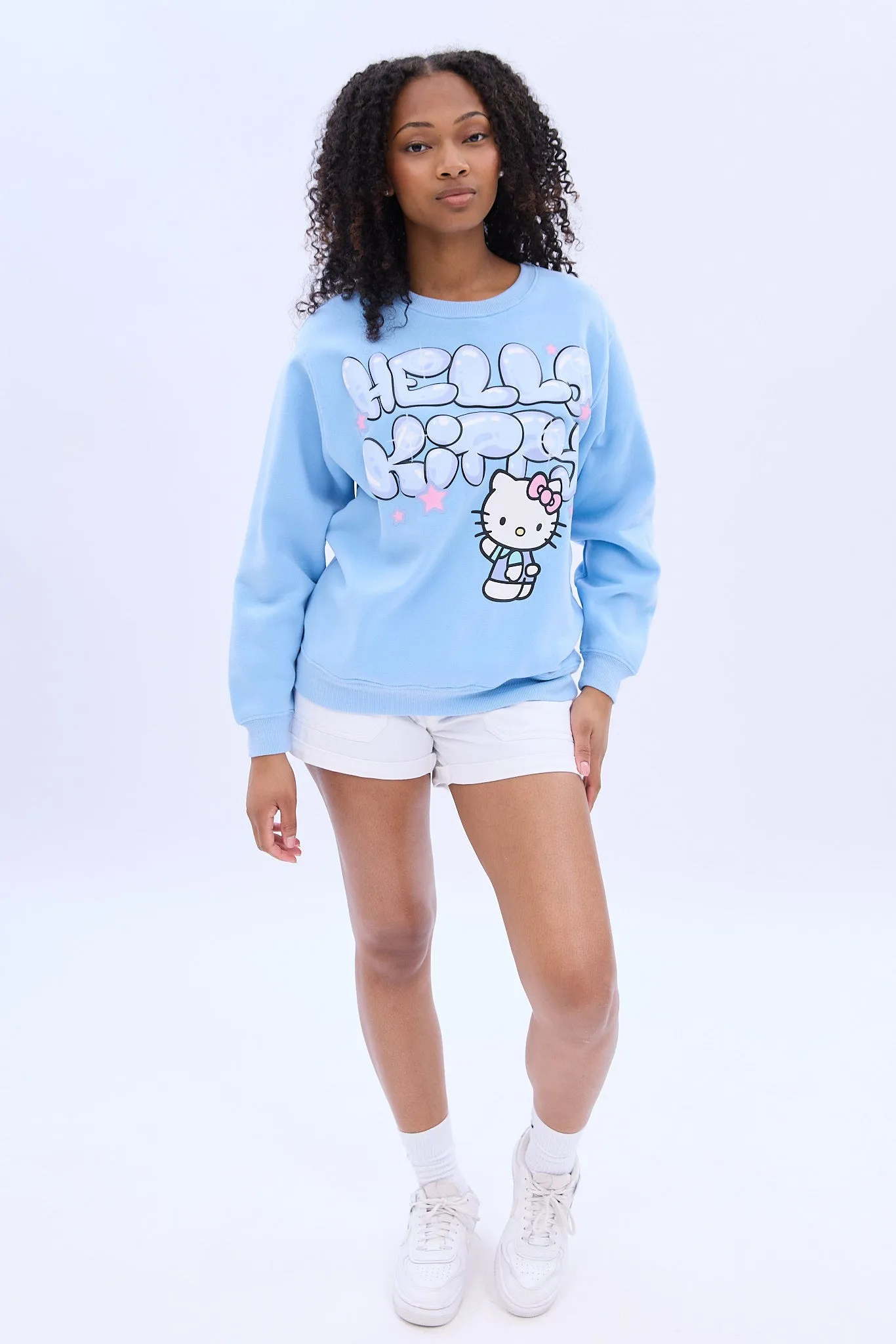 Hello Kitty Graphic Crew Neck Sweatshirt