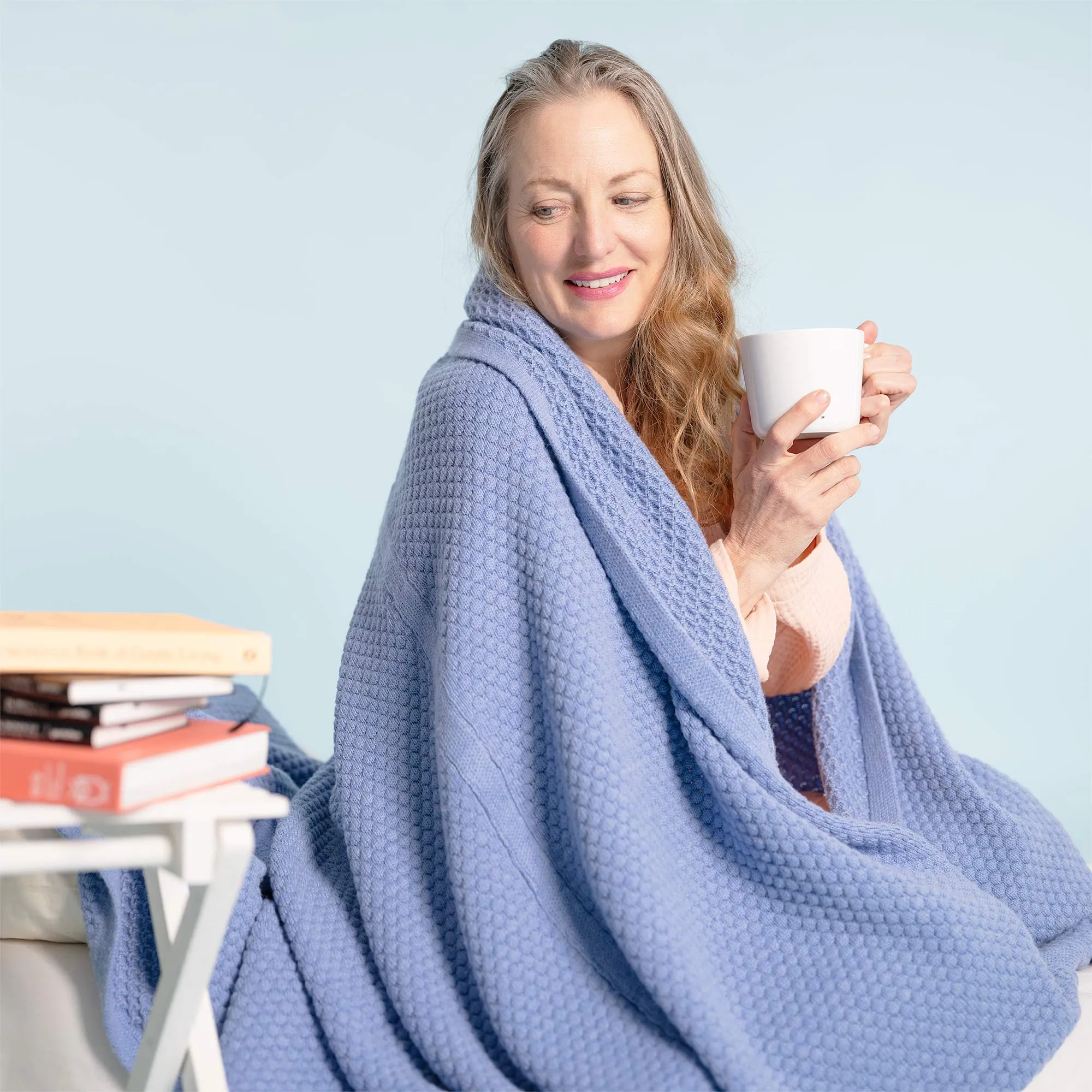 JUNEAU 100% Organic Merino Wool Knit Blanket (No Latex, No Polyamide, Biodegradable)