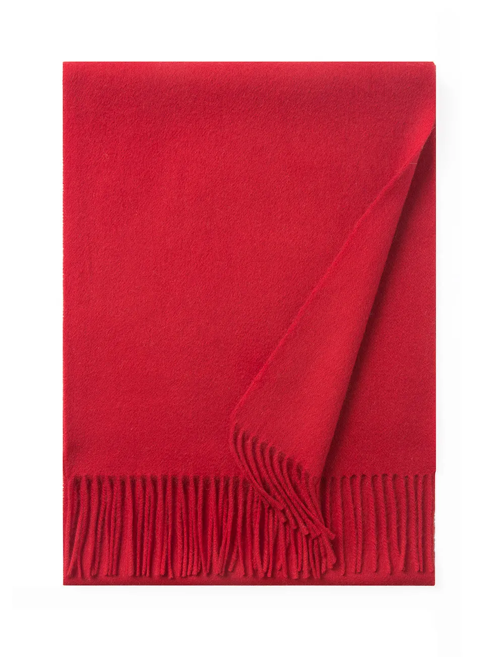 Lambswool Scarf Woven Plain Red