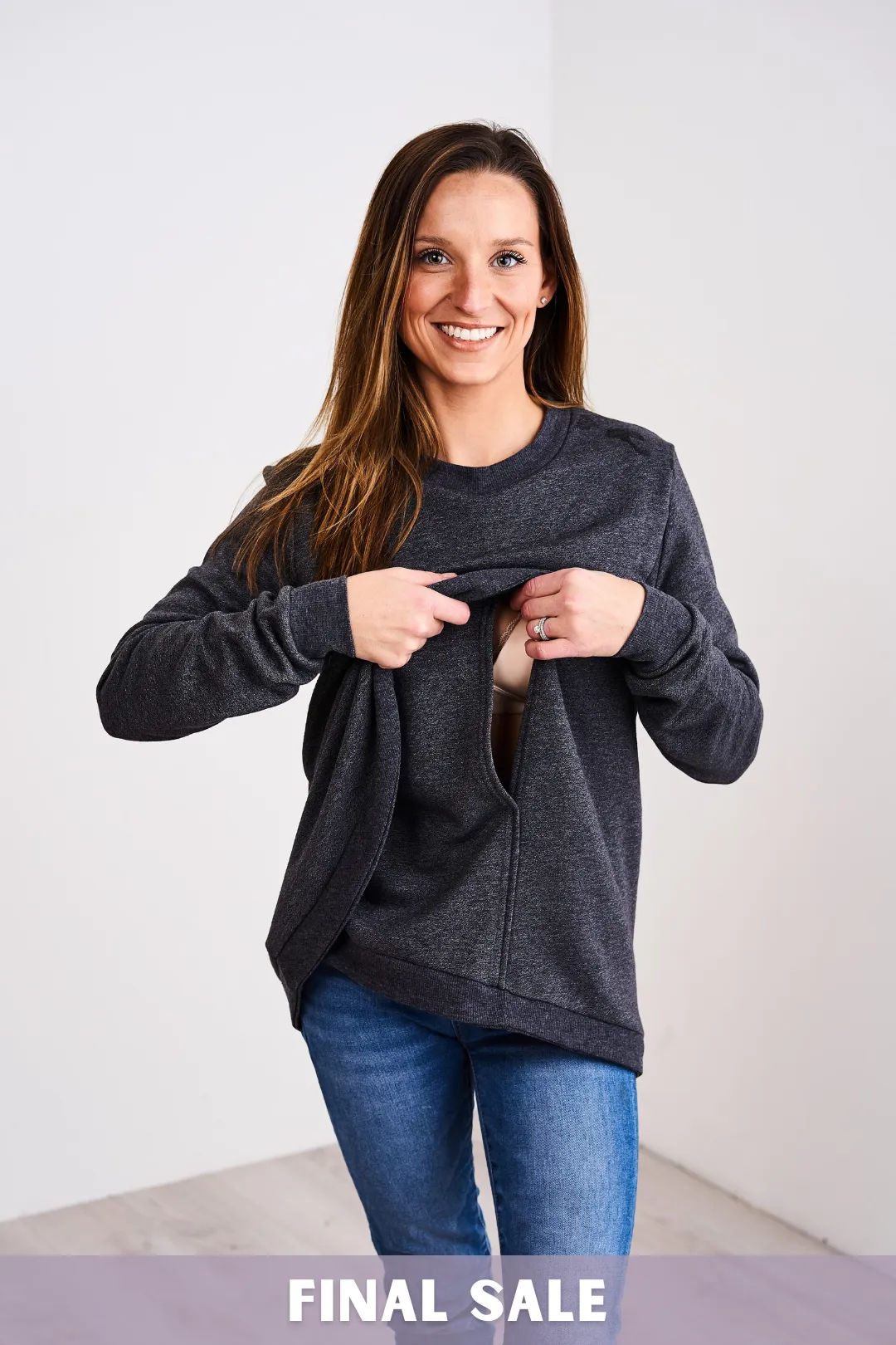 Latched Mama Glow Boo-Bees Petal Nursing Crewneck - Final Sale