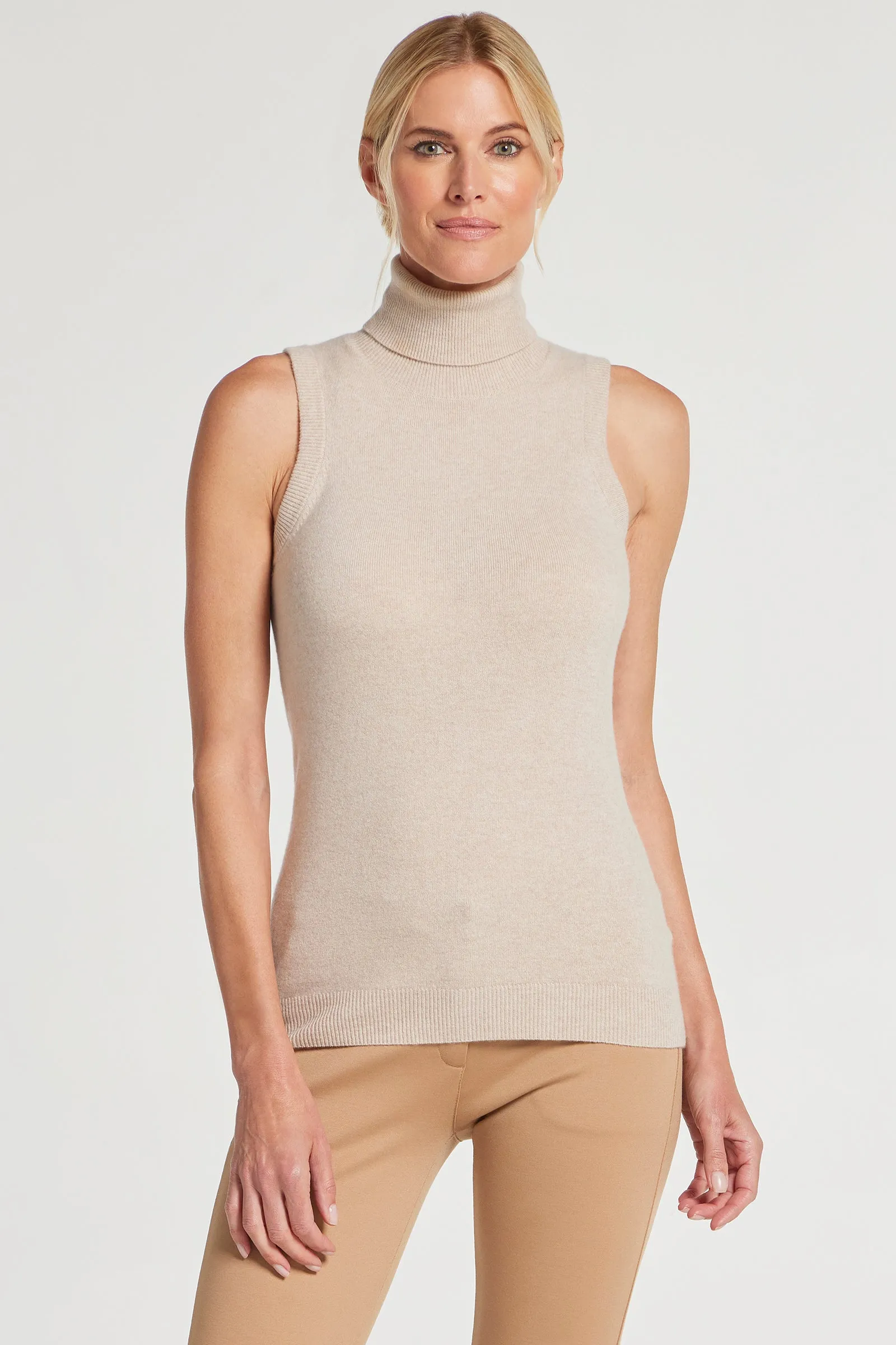 Nicolette Sleeveless Cashmere Top