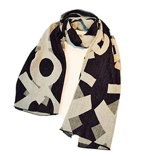 NUNO Shawl: "Hob" (White/Black)