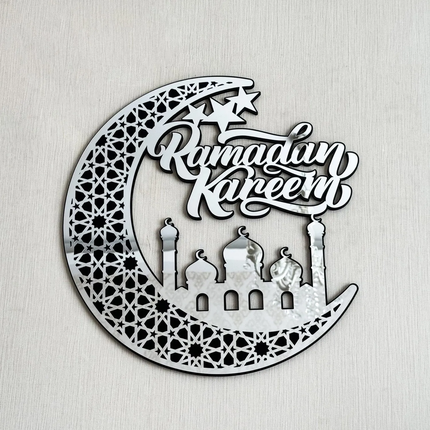 Ramadan Kareem Wooden Islamic Gift Wall Art Decor - Lunate