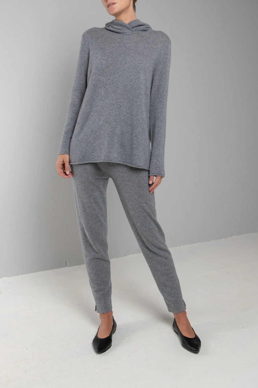 RECYCLED CASHMERE SIDE SLIT PANT