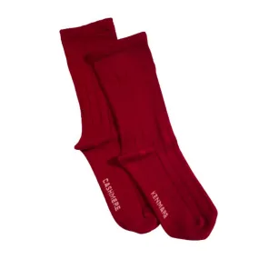 Red Cashmere Socks