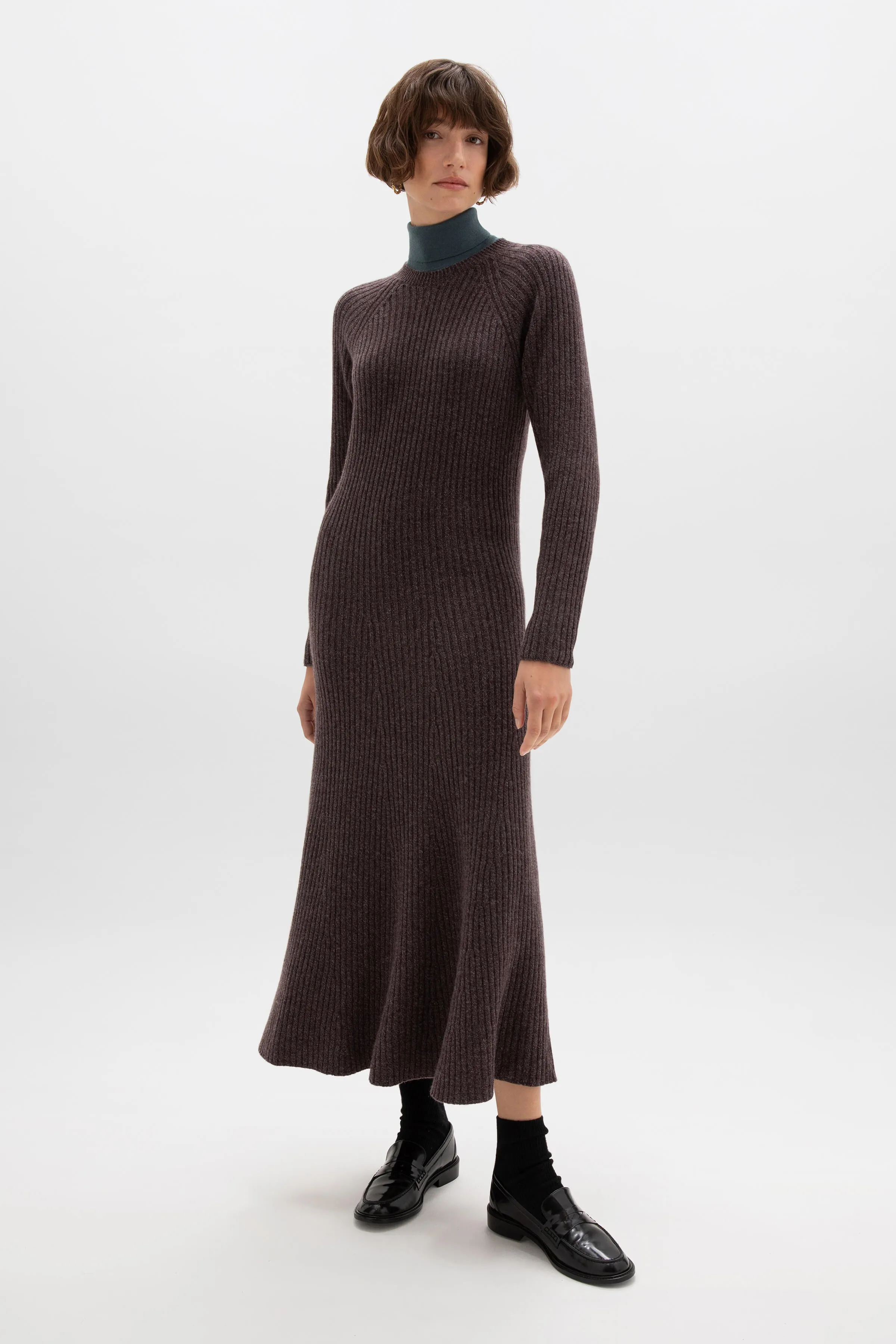 Ribbed Cashmere Dress