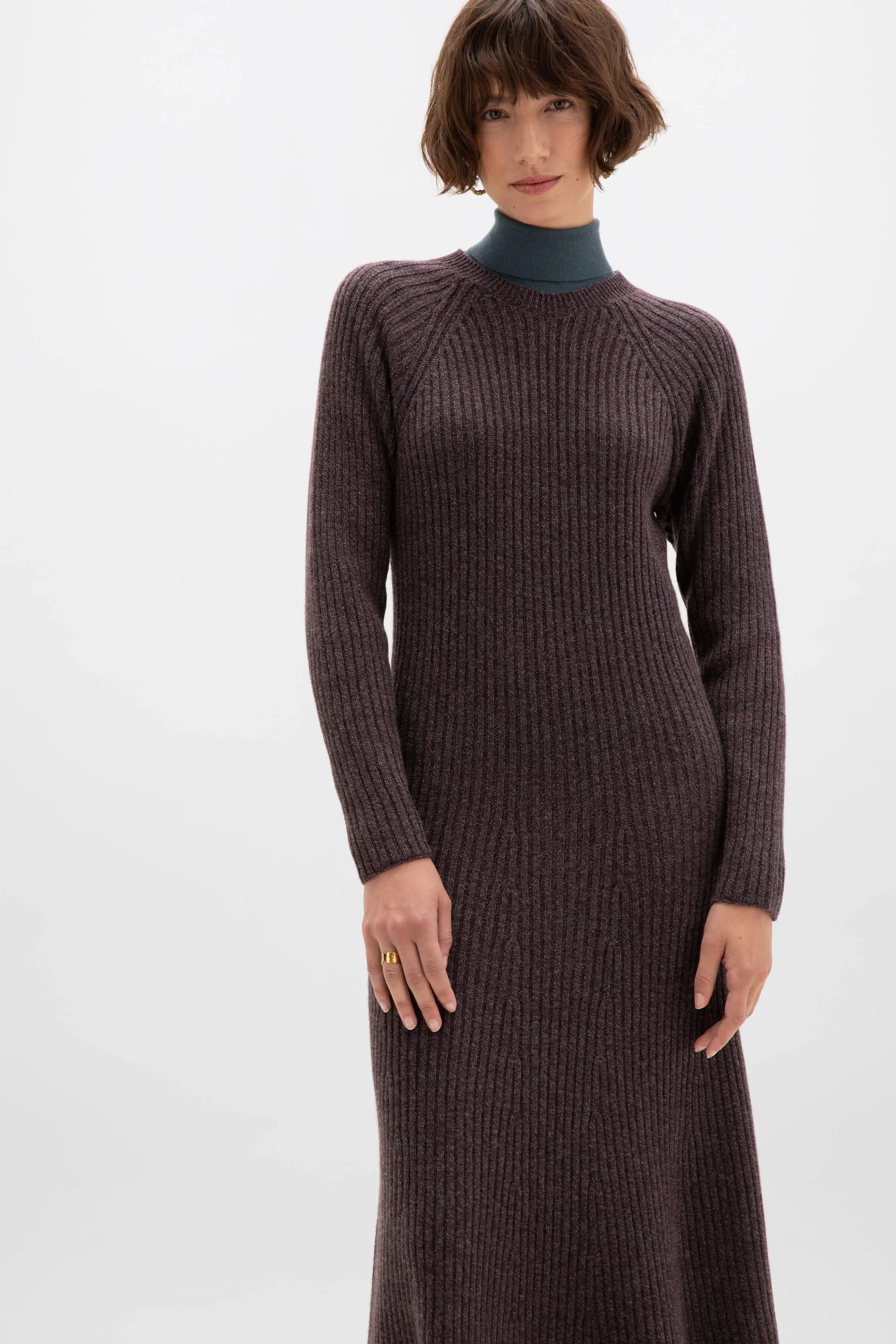 Ribbed Cashmere Dress