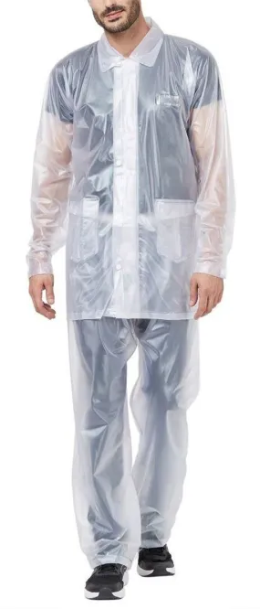 Romano nx 100% Waterproof White Rain Coat Men with Jacket and Pant