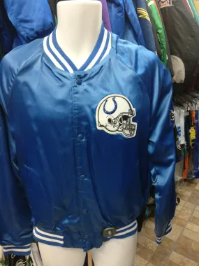 Vintage 80s INDIANAPOLIS COLTS NFL Chalk Line Nylon Jacket M