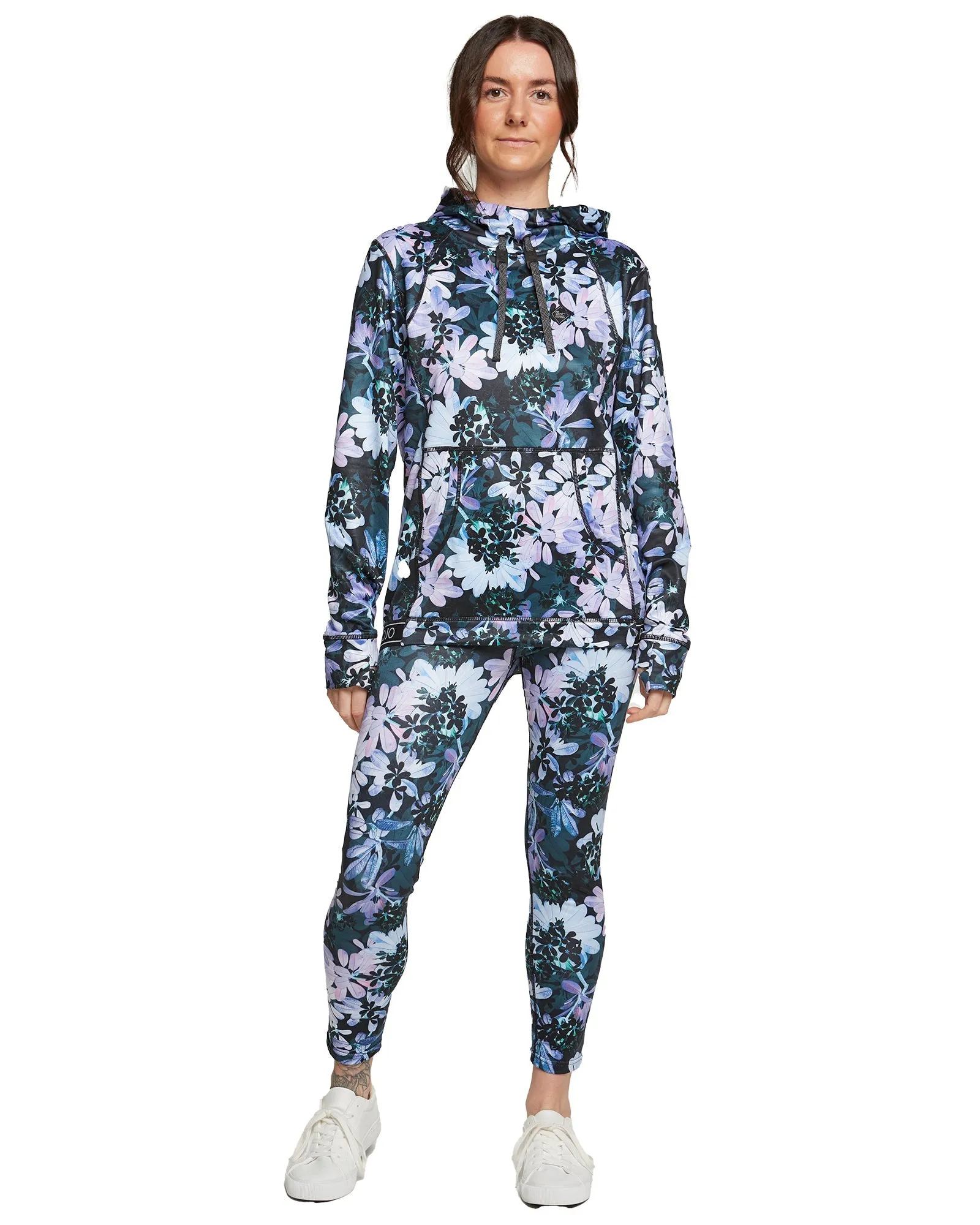 WOMENS SPLENDID BASE LAYER HOOD - CAMOFOLIAGE